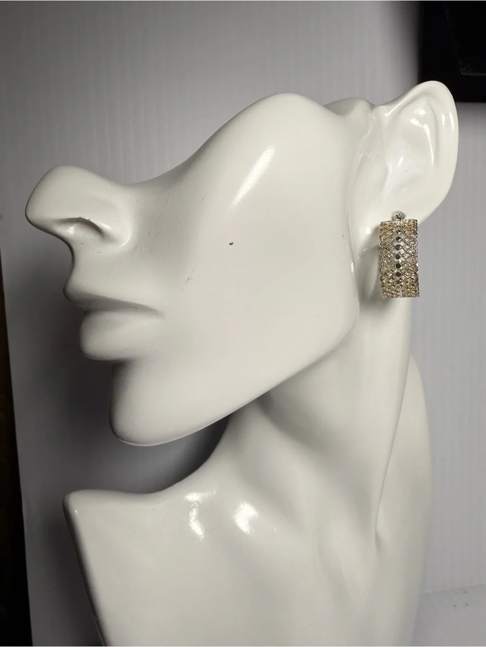 Silver  Filigree Hoop Earrings - Women's Accessory